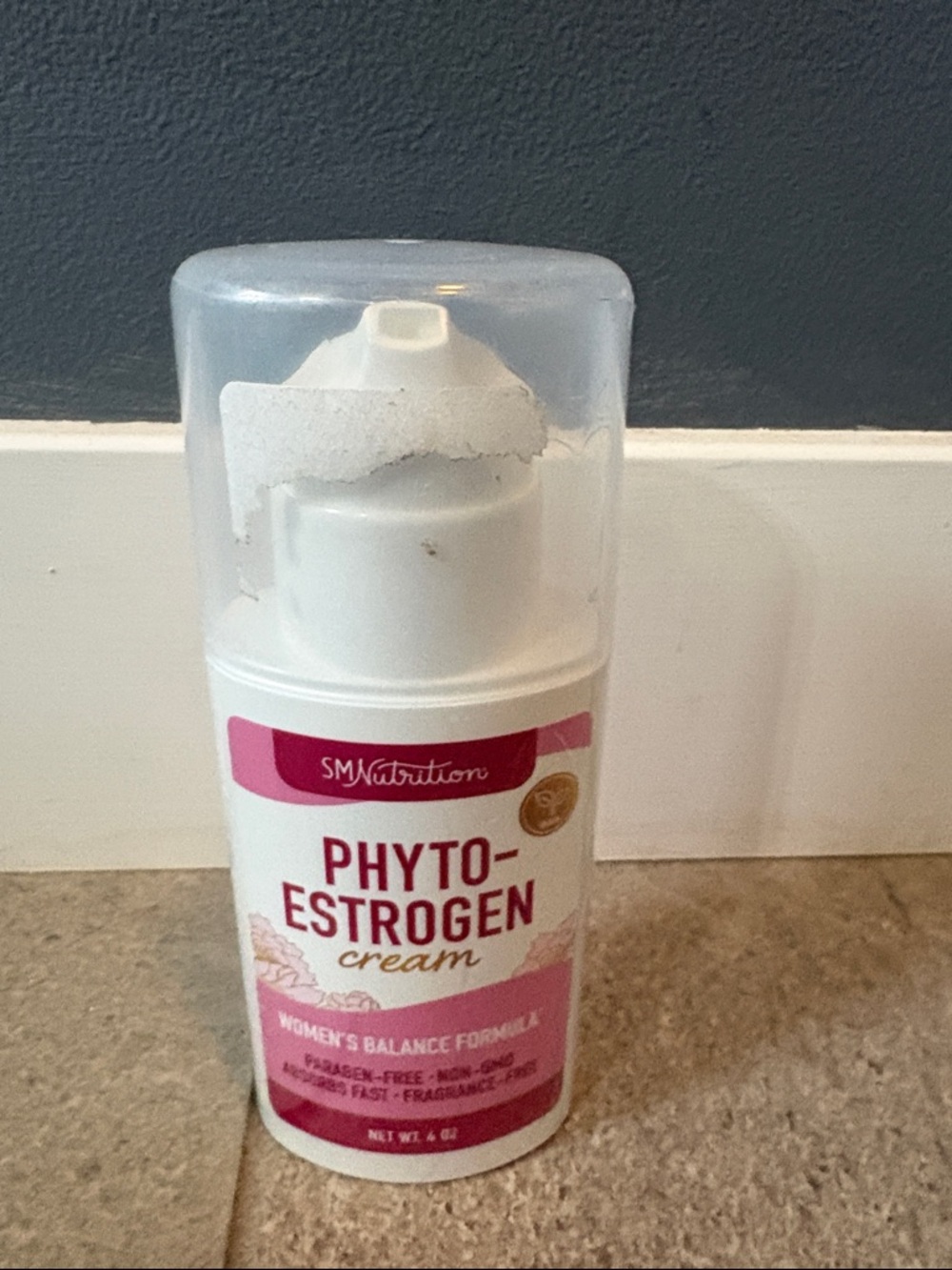 SMNutrition Phyto-Estrogen Cream - White & Pink Pump Bottle